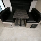 Booth Dinette with One Storage Compartment Below 
 May Show Optional Features. Features and Options Subject to Change Without Notice.
