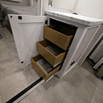 Three Storage Drawers Shown Open 
 May Show Optional Features. Features and Options Subject to Change Without Notice.