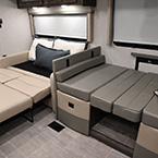 Sofa and Dinette Beds Shown Open May Show Optional Features. Features and Options Subject to Change Without Notice.