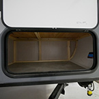 Exterior Storage Compartment Shown Open on the Front Door Side. May Show Optional Features. Features and Options Subject to Change Without Notice.