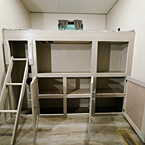 Three Doors Shown Open Under Bunk.
 May Show Optional Features. Features and Options Subject to Change Without Notice.