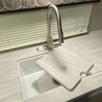 Sink Cover Shown on Part of Sink with Stainless Steel Pull Down Faucet. 
 May Show Optional Features. Features and Options Subject to Change Without Notice.