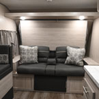 Murphy Bed Shown in the Stowed Position. Sofa Shown with Cup Holders and Two Decorative Pillows.
 May Show Optional Features. Features and Options Subject to Change Without Notice.