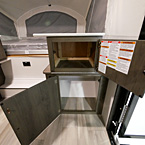 Two Door Storage Cabinet Shown Open.
 May Show Optional Features. Features and Options Subject to Change Without Notice.