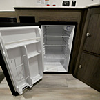 Mini Refrigerator Shown Open with Three Removable Shelves.
 May Show Optional Features. Features and Options Subject to Change Without Notice.