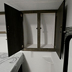 Two Door Wardrobe Cabinet Shown Open.
 May Show Optional Features. Features and Options Subject to Change Without Notice.