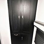 Linen Closet in Bedroom with Two Doors on Top and Two Doors Below.
 May Show Optional Features. Features and Options Subject to Change Without Notice.