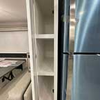 Stainless Steel Residential Refrigerator and pantry with the door open  May Show Optional Features. Features and Options Subject to Change Without Notice.
