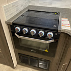 Kitchen Stainless Steel 3-Burner Range with Glass Cover
 May Show Optional Features. Features and Options Subject to Change Without Notice.