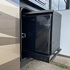 exterior compartment with slide out mini fridge
 May Show Optional Features. Features and Options Subject to Change Without Notice.