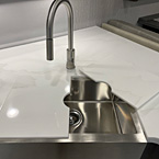 Stainless Steel farmhouse sink, Solid Surface Sink Cover
 May Show Optional Features. Features and Options Subject to Change Without Notice.