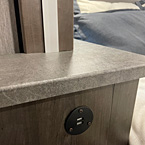 close up of bedroom nightstands and USB Ports on Both Sides of Bed
 May Show Optional Features. Features and Options Subject to Change Without Notice.