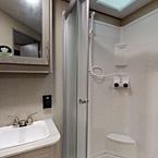 Bathroom Sink and Shower May Show Optional Features. Features and Options Subject to Change Without Notice.