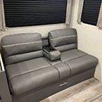 Jiffy sofa with flip down cupholder/armrest May Show Optional Features. Features and Options Subject to Change Without Notice.