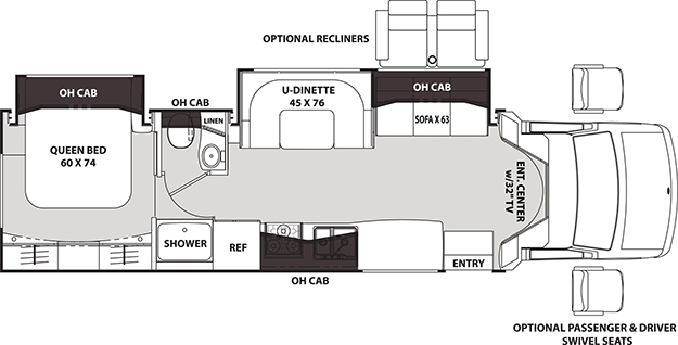Winnebago View Class C Motorhome Floorplans Travel Trailer Floor Plans Rv Floor Plans Floor Plans