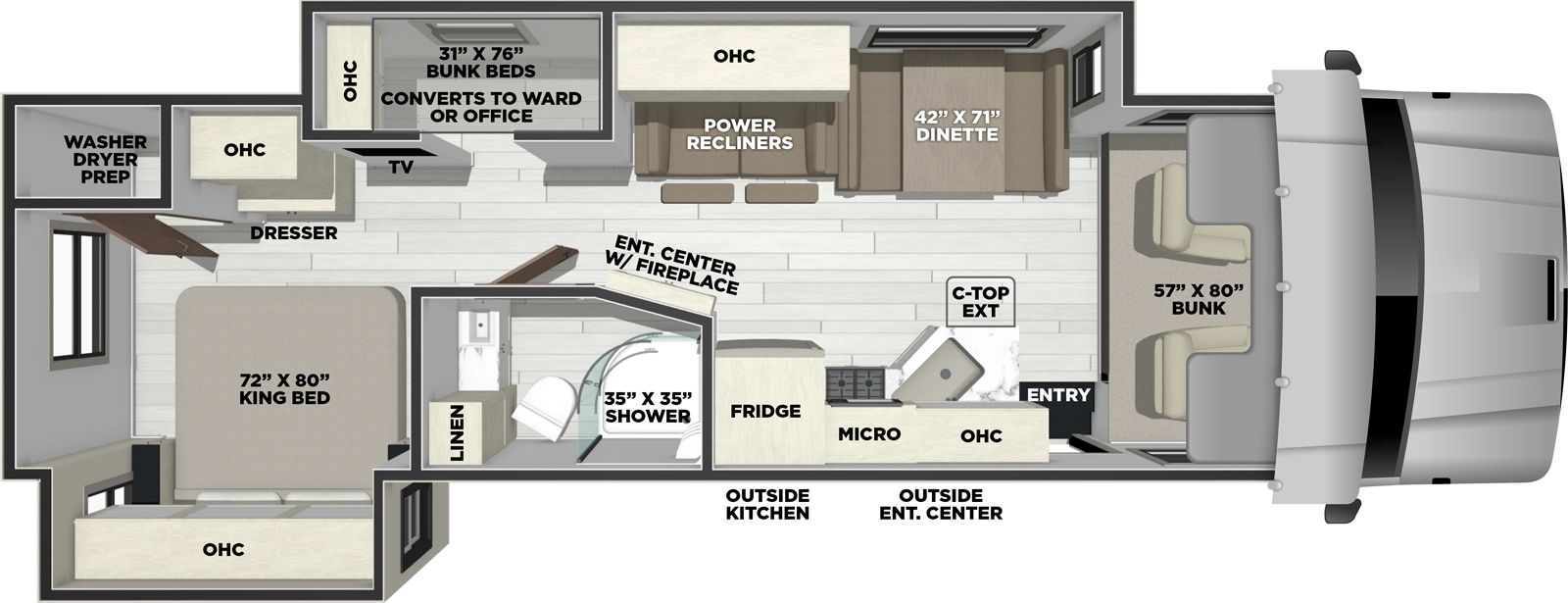 Entourage 340BH Floorplan